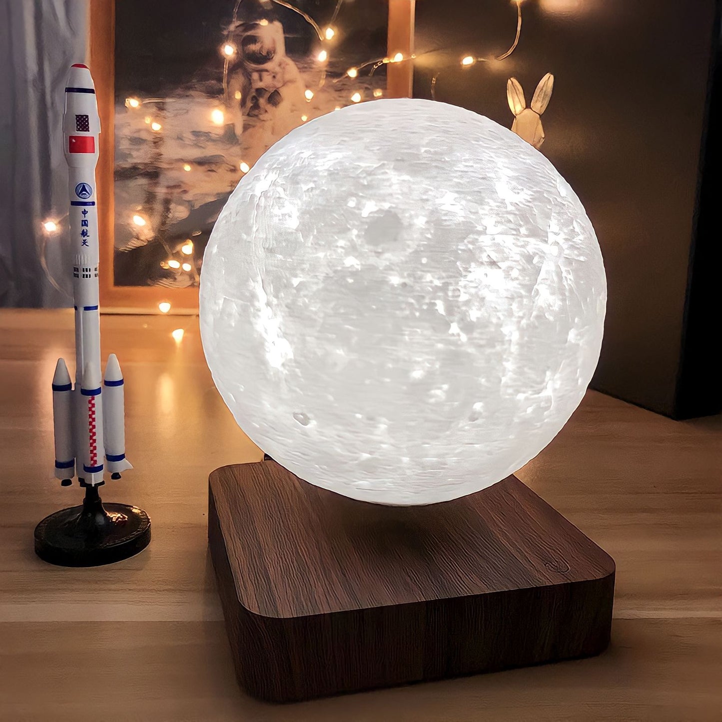 Creative Rotating 3D Magnetic Levitation Moon LED Night Lamp Callipson